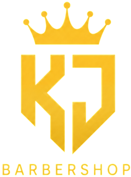 KJ Barbershop logo with crown | KJ Barbershop